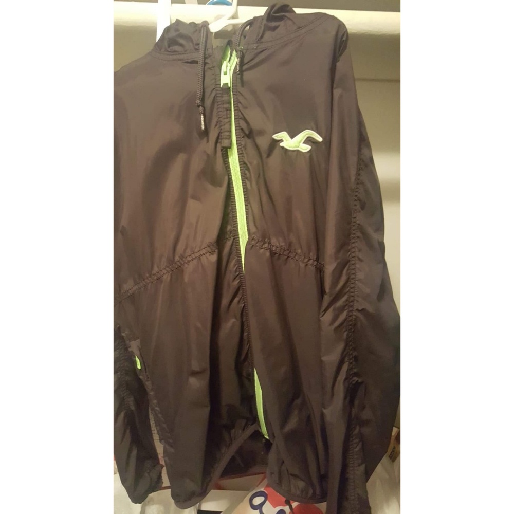 Men's Dark Grey Hollister Track Jacket size s